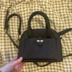 Betsey Johnson Black Bow Crossbody Strap Purse